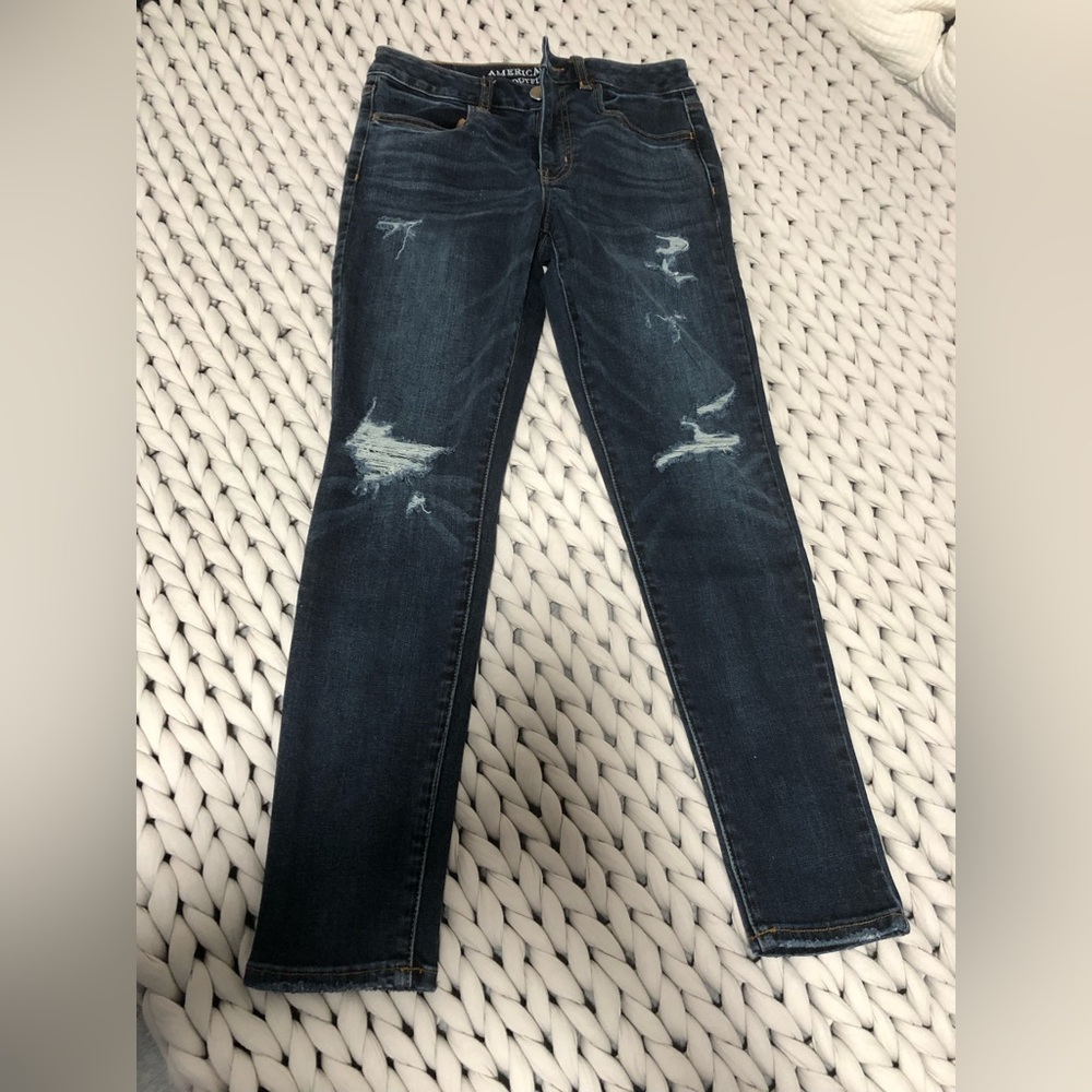 American Eagle Outfitter Hi-Rise Jegging in Super Stretch Dark Wash